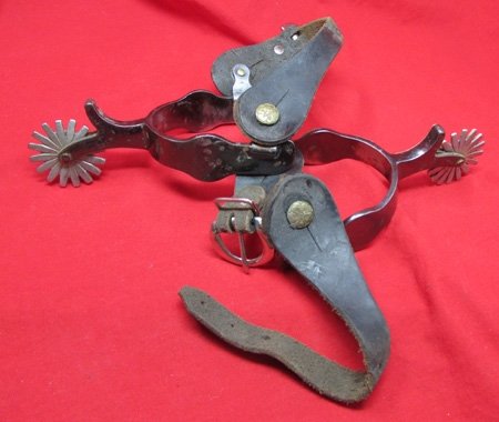  US Post WWII, Colorado Saddlery Co.'Denver Special' Cowboy Spurs, Jingle Bob Rowels — image 7