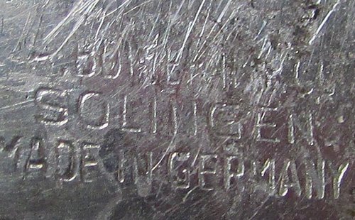  German Post WWII, Boker Mfg. Bowie Knife & Leather Sheath — image 6