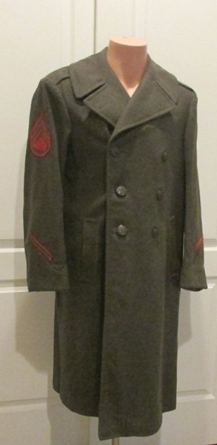  US WWII USMC, 3rd Amphibious Corps NCO Overcoat, 1944, Sz 1-L — image 2
