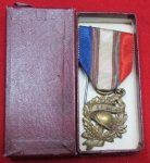 French WWI Era, Union of Combatants Badge, Boxed