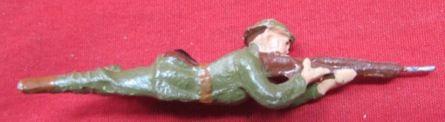  German, Pre WWII, Lineol Toy Soldier Lot, 12 Pieces, US or British — image 3