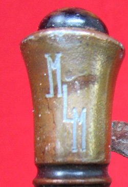  British WWII Fairbairn-Sykes Commando Knife, Ribbed Grip, No.1, Owners Initials — image 4