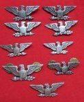 US Full Colonel Rank Insignia Lot, Sterling, All Luxenberg Manufacture, …