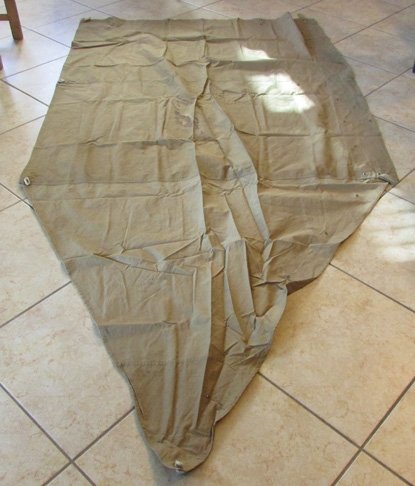  US WWI Canvas Shelter Half, Khaki, US Army QM Depot Chicago — image 3