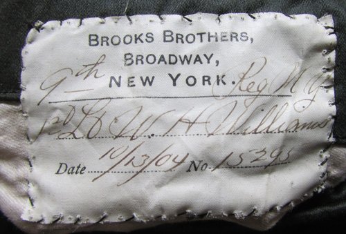  US M1902 9th Regiment, NYNG Officers Dress Coat, Brooks Brothers, Identified — image 7