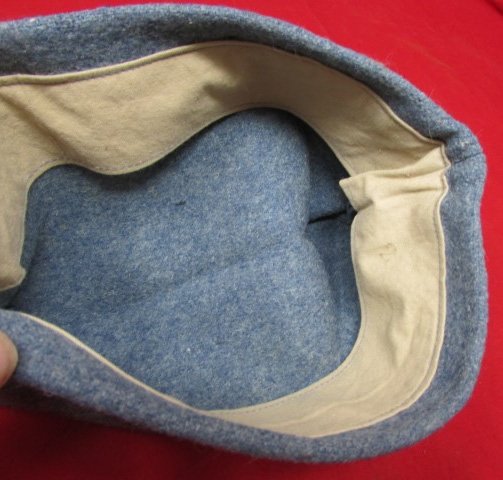  French WWI Enlisted Blue Wool Overseas Hat — image 3