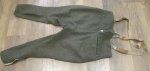 German WWII Feldgrau Wool Breeches and Suspenders,