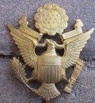 US WWII Army Officers Hat Eagle, Early Style, Gemsco, Acid …