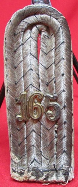  German WWI Prussian Officer Shoulder Strap, IR 165 — image 2
