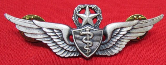  US Vietnam War Era, Army Master Flight Surgeon Wings, D-22, Sterling — image 2