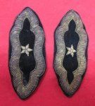 US 19th Century Police Official Shoulder Straps, Gold Wire Embroidery