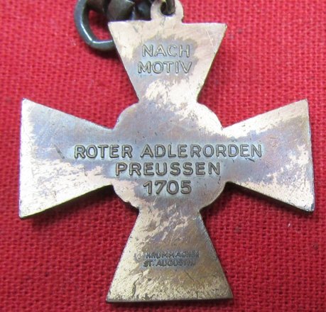  German WWI Era Patriotic Watch Fob, Prussia Order of the Red Eagle — image 5
