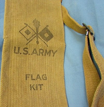  US WWI Army Semaphore Flag Kit Canvas Case. Russell 1918 — image 3