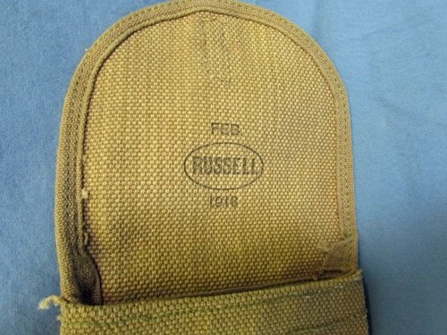  US WWI Army Semaphore Flag Kit Canvas Case. Russell 1918 — image 4