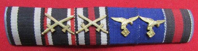  German WWI, WWII Luftwaffe 6 Place Ribbon Bar — image 2