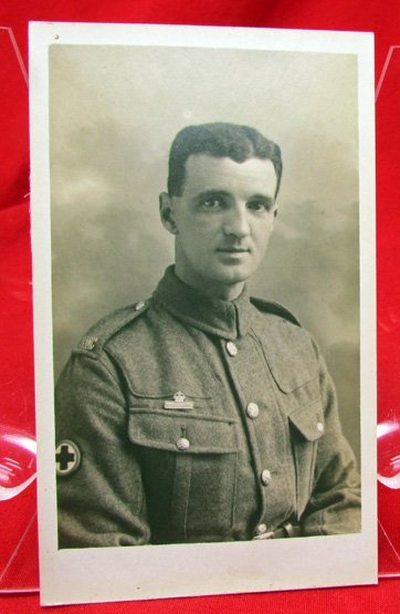  British WWI RAMC Soldier, Imperial Service Badge, RPC — image 2