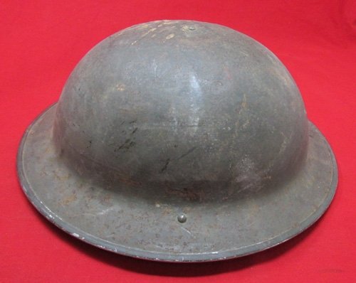  British WWII Steel Helmet and Liner, Dated 1942 — image 2