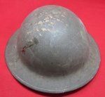 British WWII Steel Helmet and Liner, Dated 1942