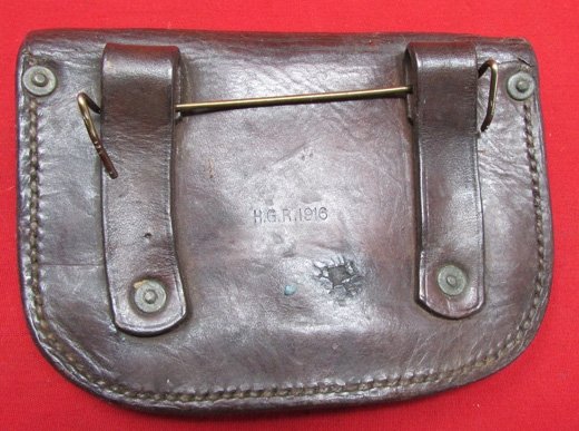  British WWI Leather Pistol Ammunition Pouch, 1916 — image 3