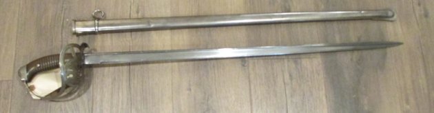  German, Imperial Era, M1889 Issue Cavalry Sword & Scabbard Hermes — image 3