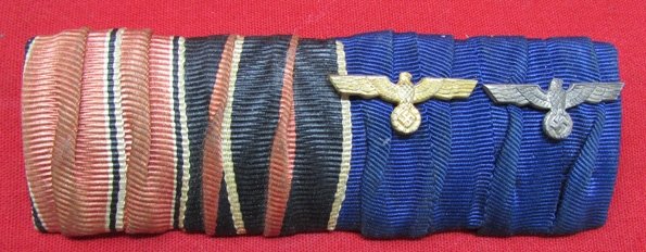 German WWII Full Size, 4 Place Medal Bar — image 2