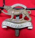 British WWI-WWII Leicestershire Cap Badge