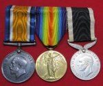 British-New Zealand WWI-WWII 3 Place Medal Bar, C.B. Hands