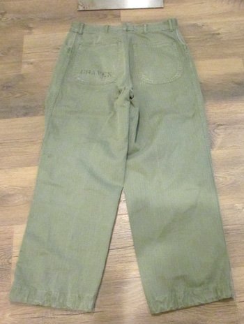  US WWII P1941 USMC HBT Issue Utility Trousers, Named — image 3
