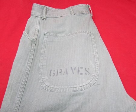  US WWII P1941 USMC HBT Issue Utility Trousers, Named — image 4
