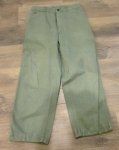 US WWII P1941 USMC HBT Issue Utility Trousers, Named