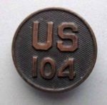 US WWI Type 1 Collar Disc, US 104