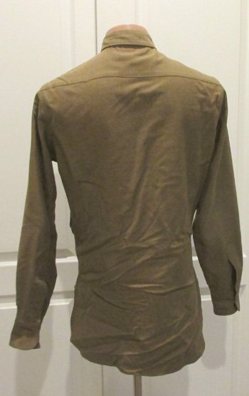  US WWII Olive Drab Wool Issue Shirt, 1937 Contract, 1941 Mfg — image 4