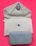 US WWII Canvas Bandage Pouch & Carlisle Bandage, J.S.&S.Co. 1943