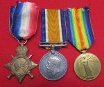 British WWI Medal Trio, Pte F.S. Moss, 23rd London Regiment, …