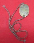 Japanese WWII Soldiers Brass Identity Tag and Neck Cord