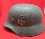  German WWII Heer M1940 Steel Helmet, Unit Marked, EF66