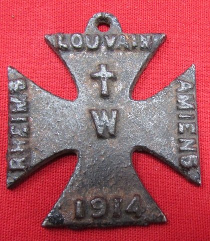  British WWI, Propaganda Iron Cross, Rheims, Louvain, Amiens, 1914 — image 3
