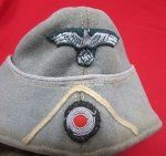 German WWII Heer Infantry Officers M1938 Overseas Cap