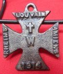 British WWI, Propaganda Iron Cross, Rheims, Louvain, Amiens, 1914.