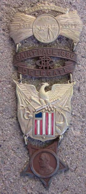  US Post Civil War, 30th GAR National Encampment Delegate Medal, Saint Paul, Minnesota 1896 — image 2