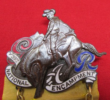  US Post Civil War, Denver Colorado GAR Delegate Badge, 39th National Encampment 1905 — image 3