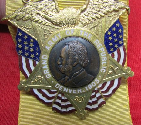 US Post Civil War, Denver Colorado GAR Delegate Badge, 39th National Encampment 1905 — image 6