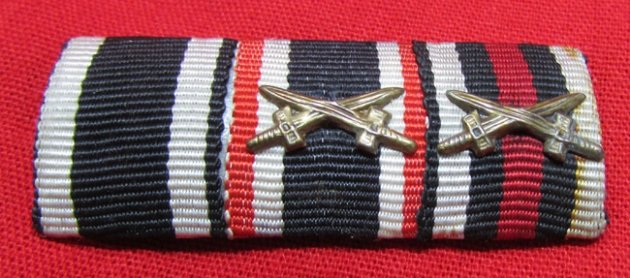  German WWI-WWII 3 Place Ribbon Bar — image 2