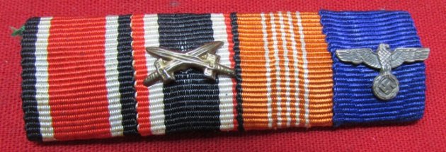  German WWII 4 Place Ribbon Bar — image 2