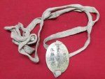 Japanese WWII Soldiers Brass Identity Tag and Neck Cord