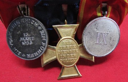  German WWII 3 Place Medal Bar, Parade Mount — image 5