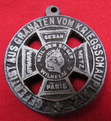  German Franco-Prussian War Medallion, Fired Artillery Shells — image 3