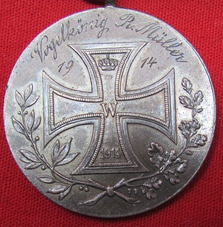 German WWI Patriotic Kaiser Wilhelm Medal & Ribbon — image 4