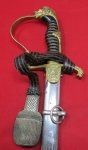 German Imperial Era, Cavalry Officer Lionhead Sword & Knot, WKC