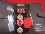 US WWII Identified 28th Division Dog Tag & Medal Grouping